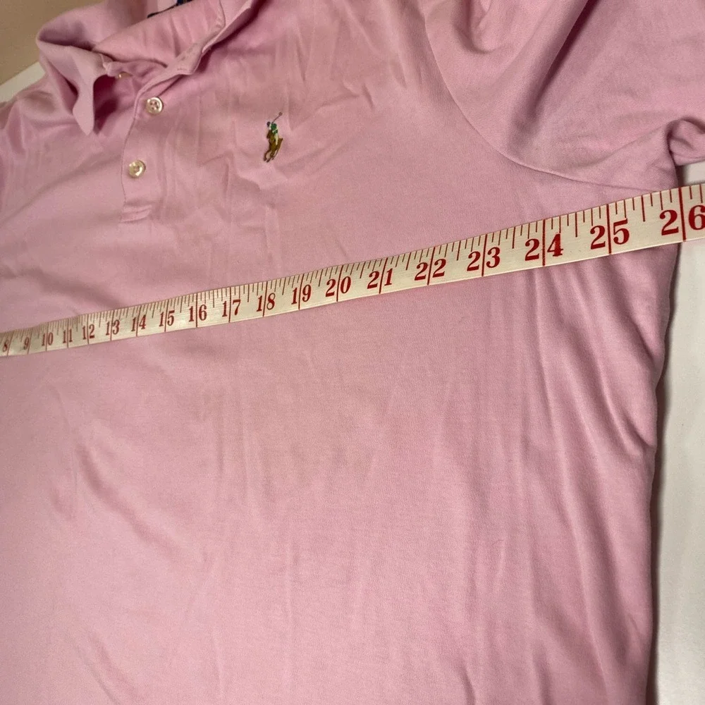 POLO Ralph Lauren Men's Pink Short Sleeve Shirt Classic Fit Polo‎ Shirt XL